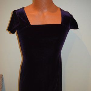 WOMEN'S MARIAN & MARAL HOLIDAY LITTLE BLACK VELVET DRESS  SIZE S